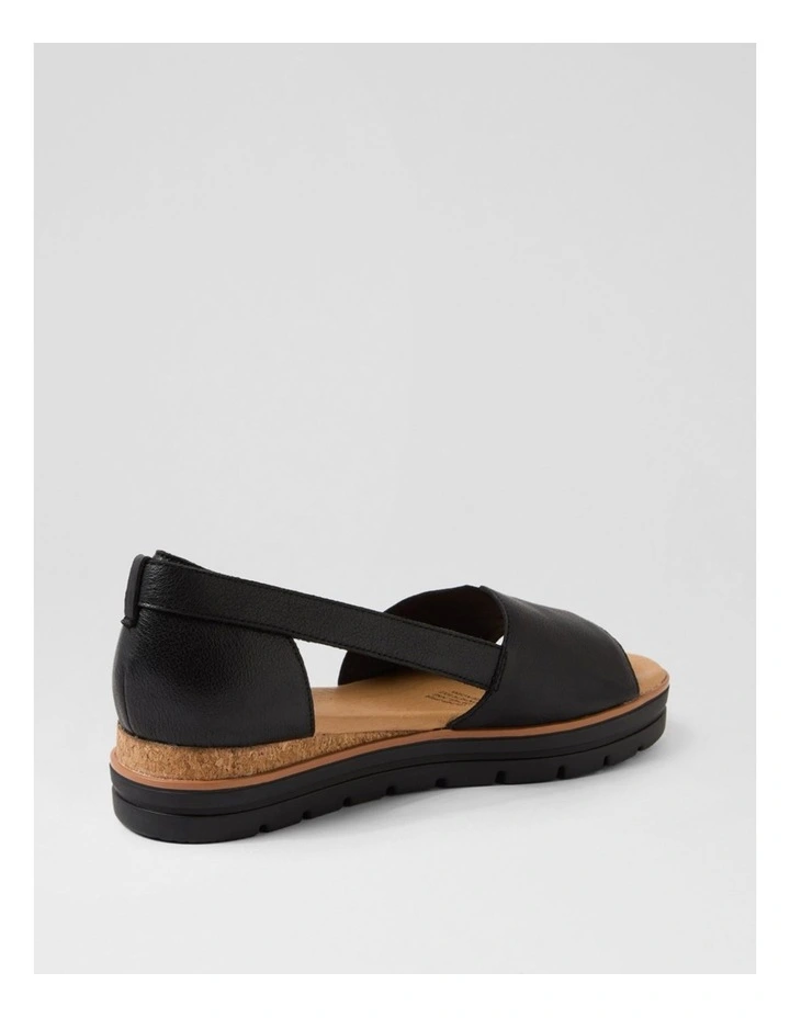 Ashiers Black Leather Sandals image 3