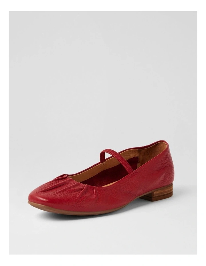 Trickes Dark Red Leather Flat Shoes image 2