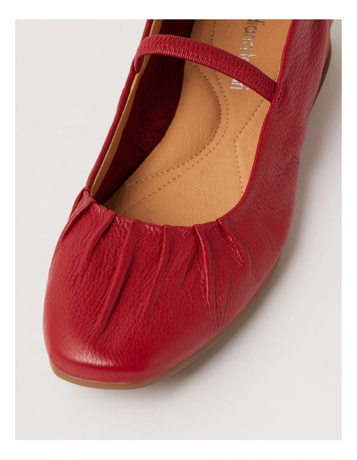 Trickes Dark Red Leather Flat Shoes image 4