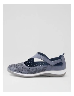 Ardon Mid Blue Nubuck Pu Flat Shoes