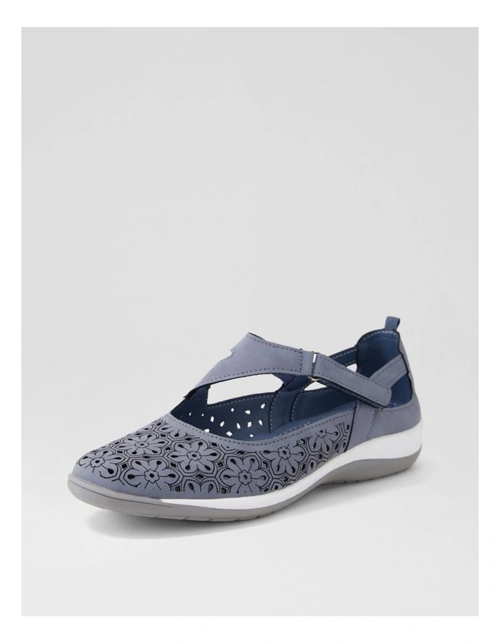 Ardon Mid Blue Nubuck Pu Flat Shoes image 2