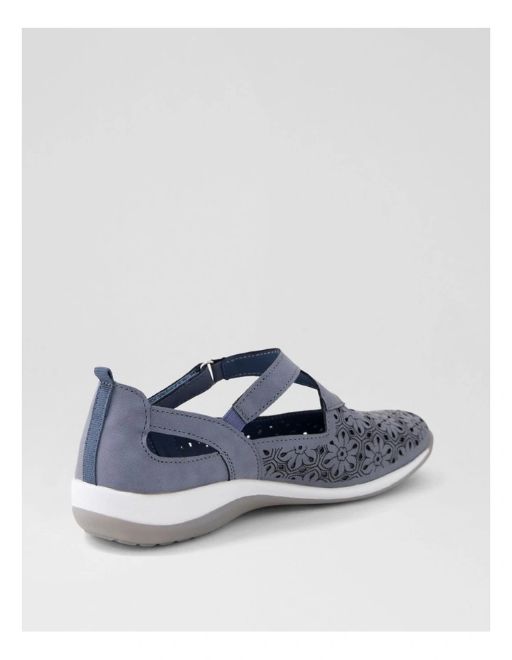Ardon Mid Blue Nubuck Pu Flat Shoes image 3
