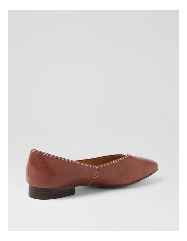 Dolla Walnut Leather Flat Shoes image 3