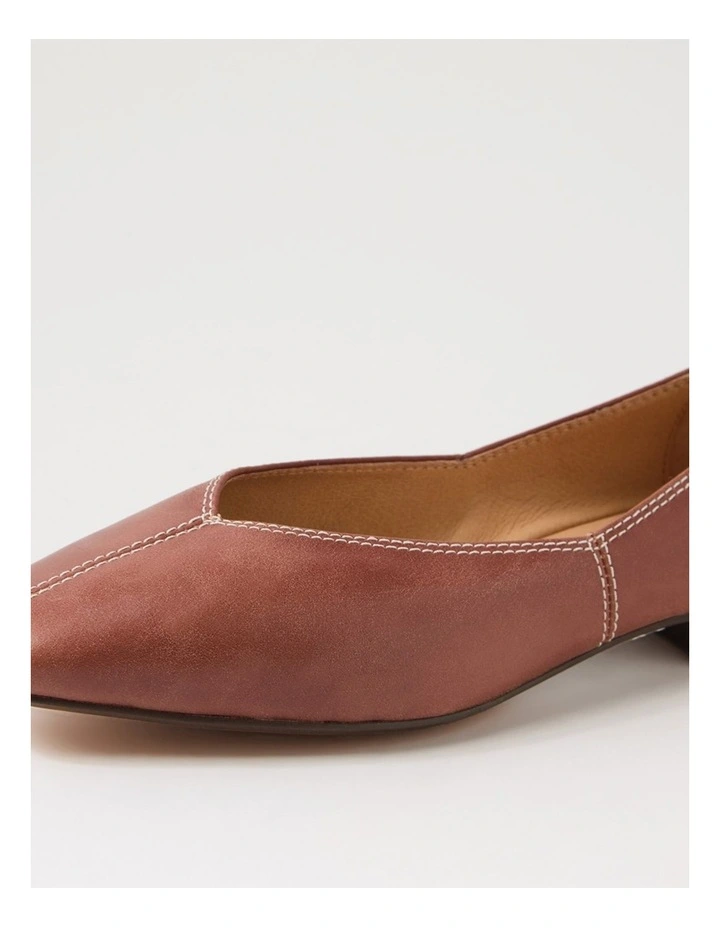Dolla Walnut Leather Flat Shoes image 5