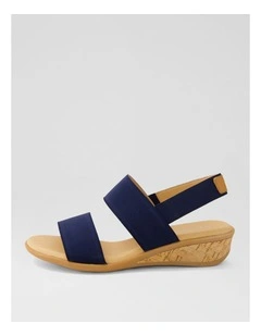 Phaedra Navy Fabric Sandals