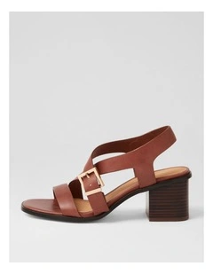 Acola Walnut Dark Brown Leather Sandals