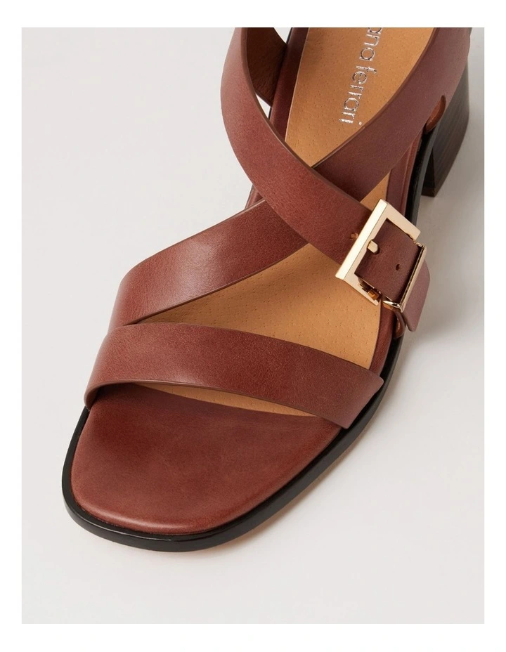 Acola Walnut Dark Brown Leather Sandals image 4
