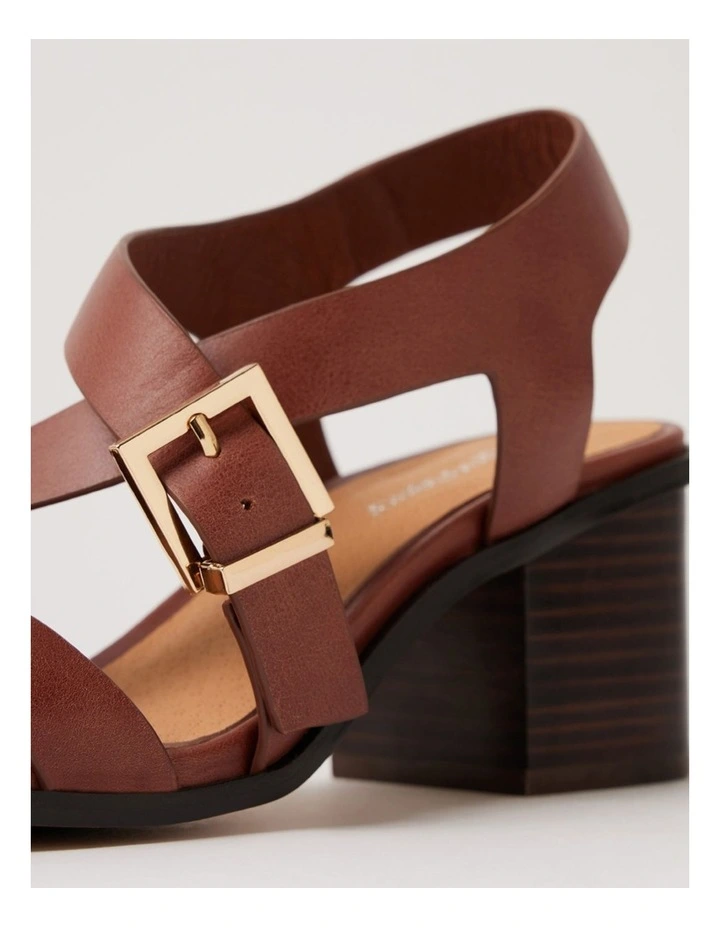 Acola Walnut Dark Brown Leather Sandals image 5