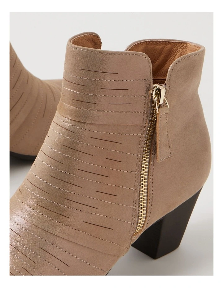 Fabians Pewter Shimmer Suede Ankle Boots image 5
