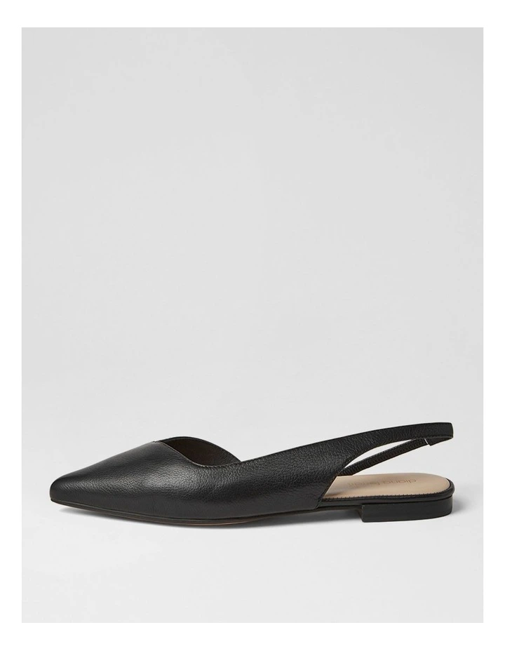 Aspel Black Leather Slingbacks image 1