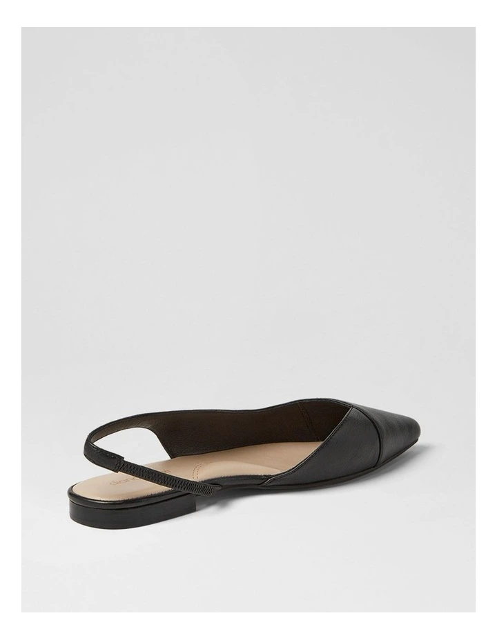 Aspel Black Leather Slingbacks image 3
