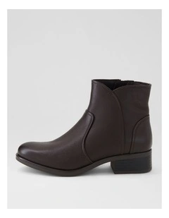 Eleanors Dark Brown Leather Ankle Boots