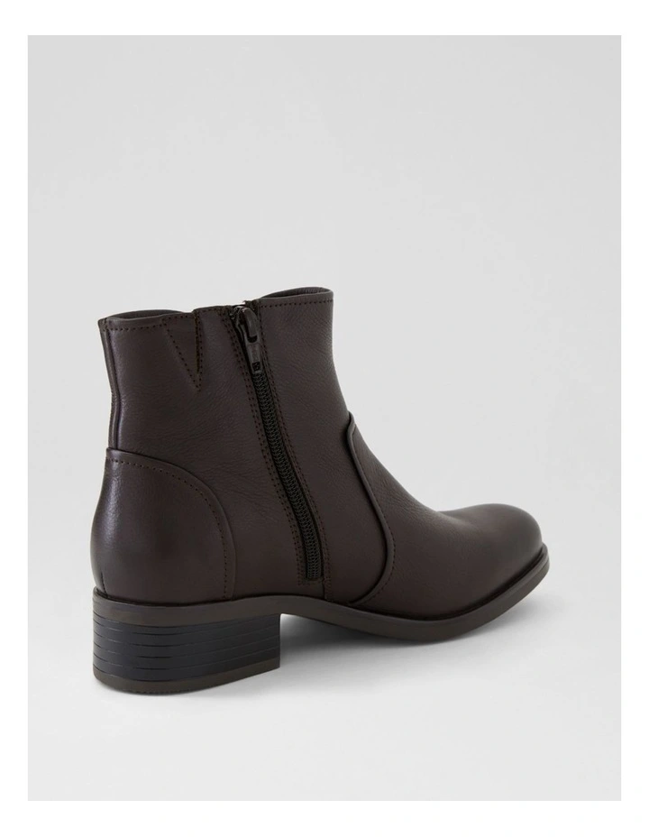 Eleanors Dark Brown Leather Ankle Boots image 3