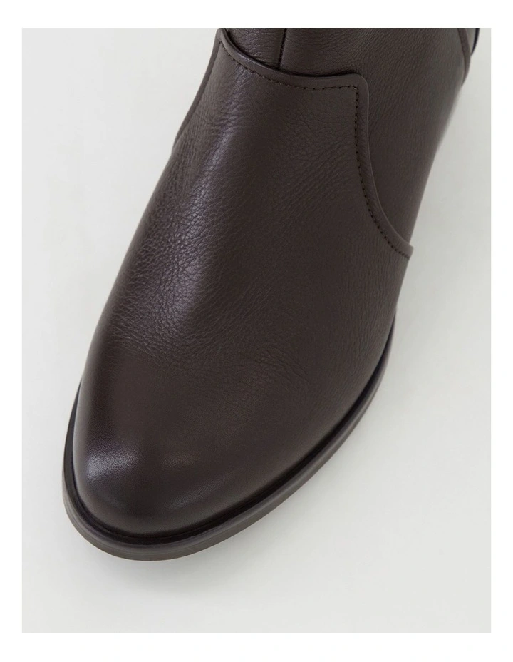Eleanors Dark Brown Leather Ankle Boots image 4