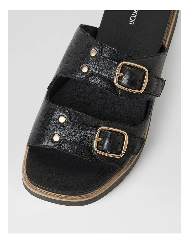 Branton Black Leather Sandals image 4