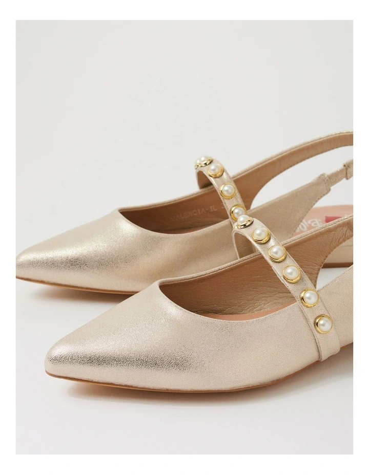 Valencia Champagne Dust Flat Shoes image 5