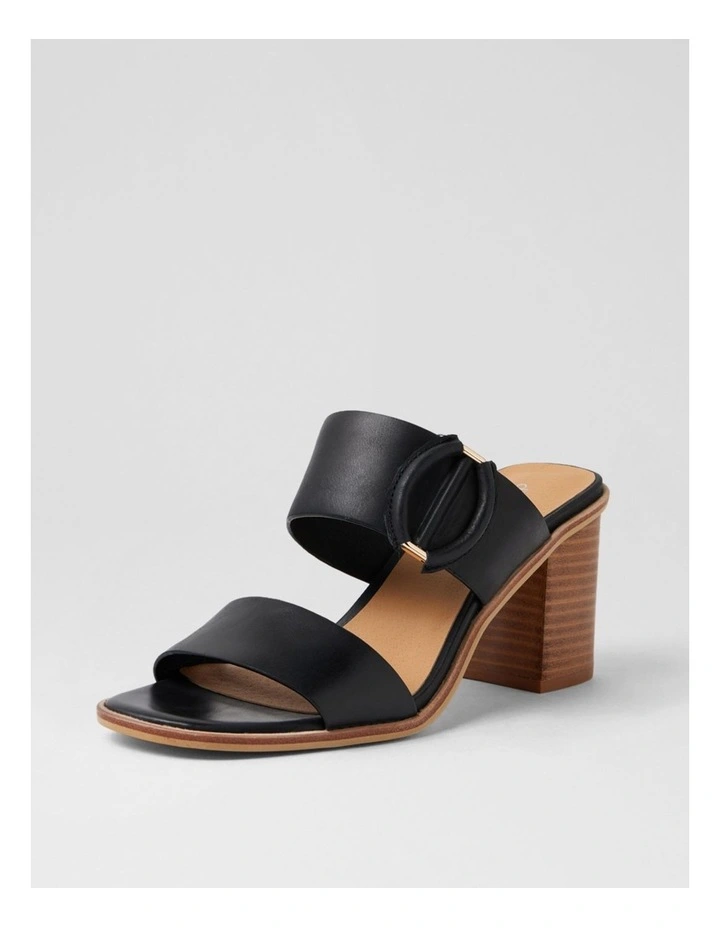 Nixoni Black Leather Sandals image 2