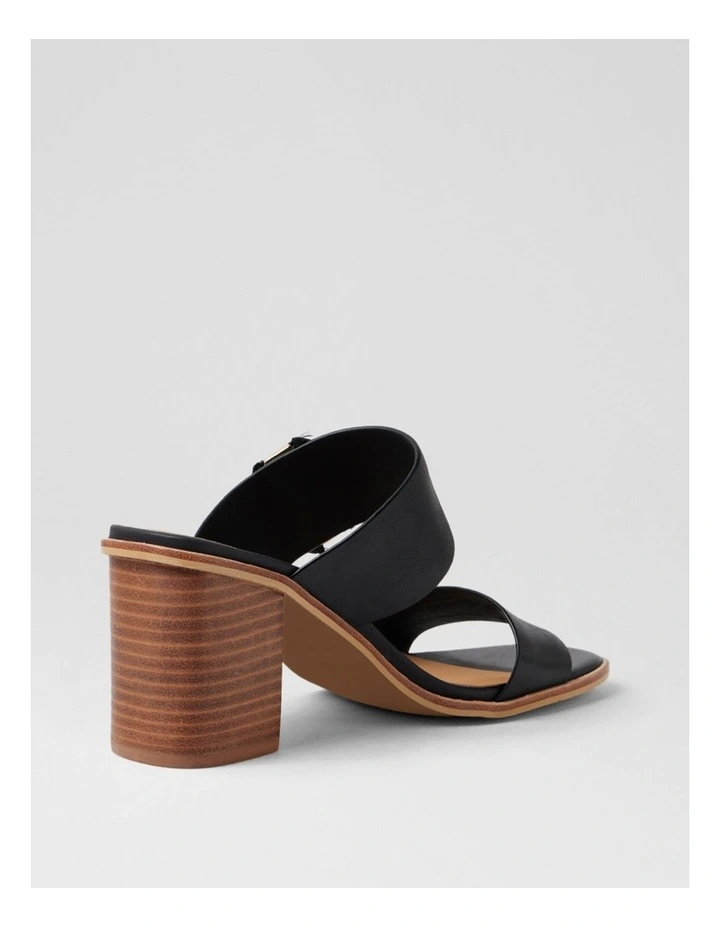 Nixoni Black Leather Sandals image 3