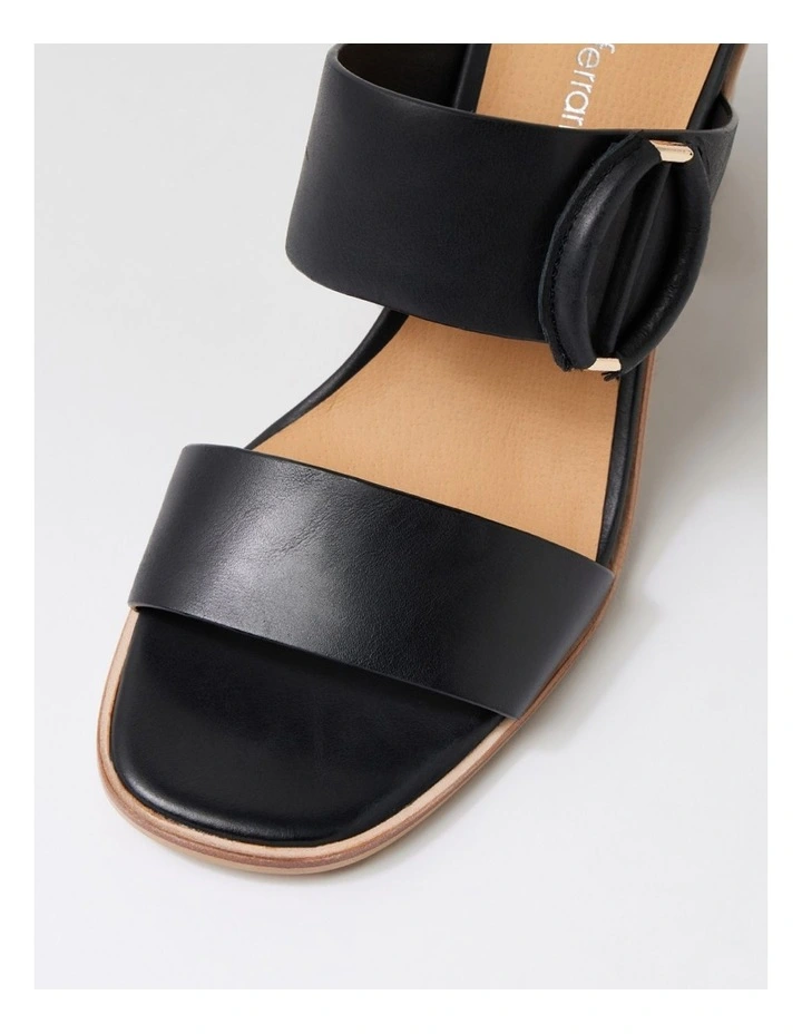 Nixoni Black Leather Sandals image 4