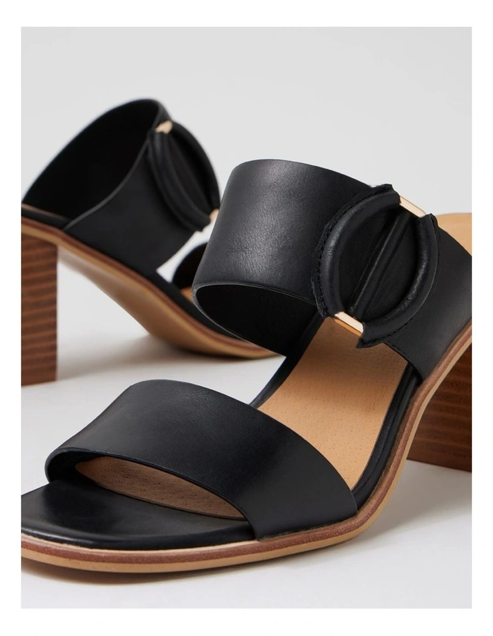 Nixoni Black Leather Sandals image 5