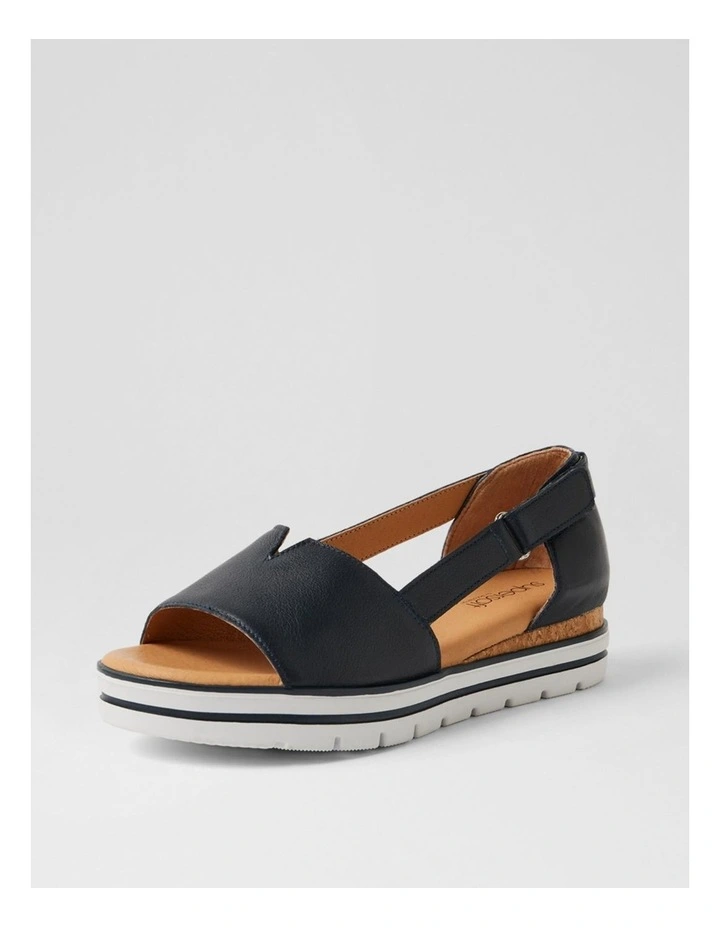 Ashiers Navy Leather Sandals image 2