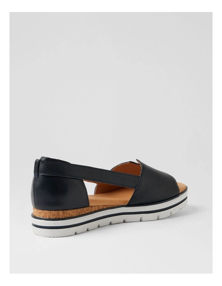 Ashiers Navy Leather Sandals image 3