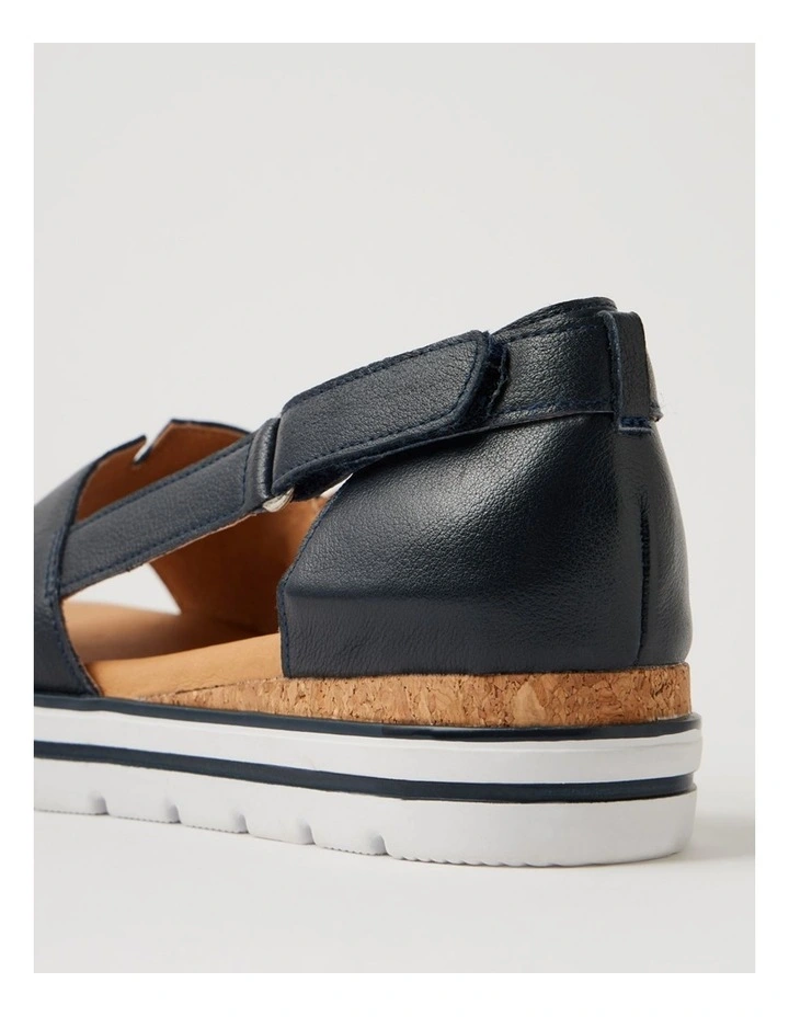 Ashiers Navy Leather Sandals image 5