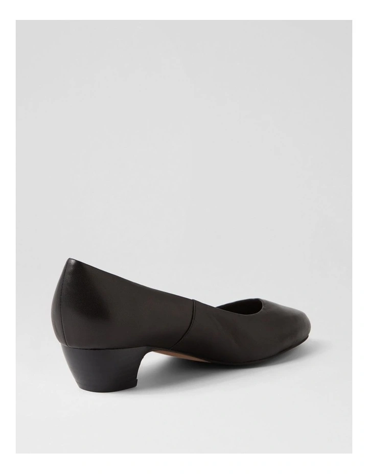 Navya Black Leather Heels image 3
