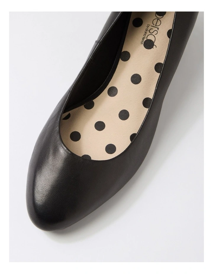 Navya Black Leather Heels image 4