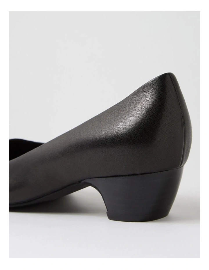 Navya Black Leather Heels image 5