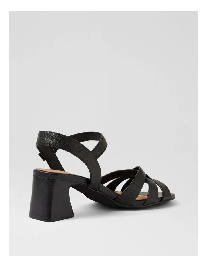 Jaydie Black Veneer Leather Sandals image 3