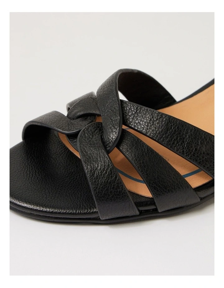 Jaydie Black Veneer Leather Sandals image 5