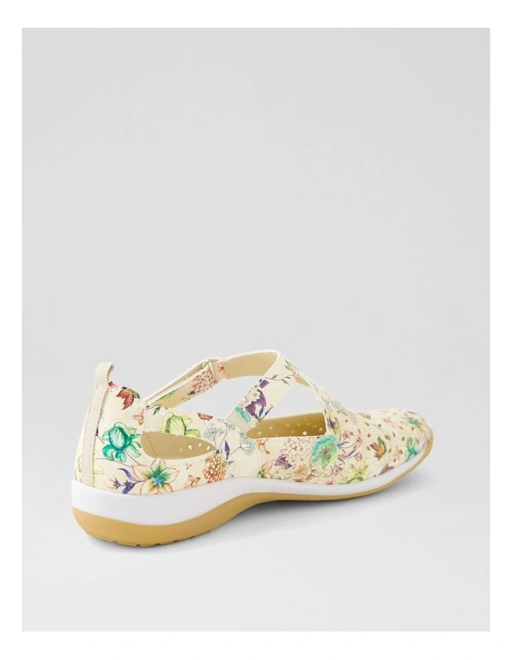 Ardon Beige Wildflower Flat Shoes image 3