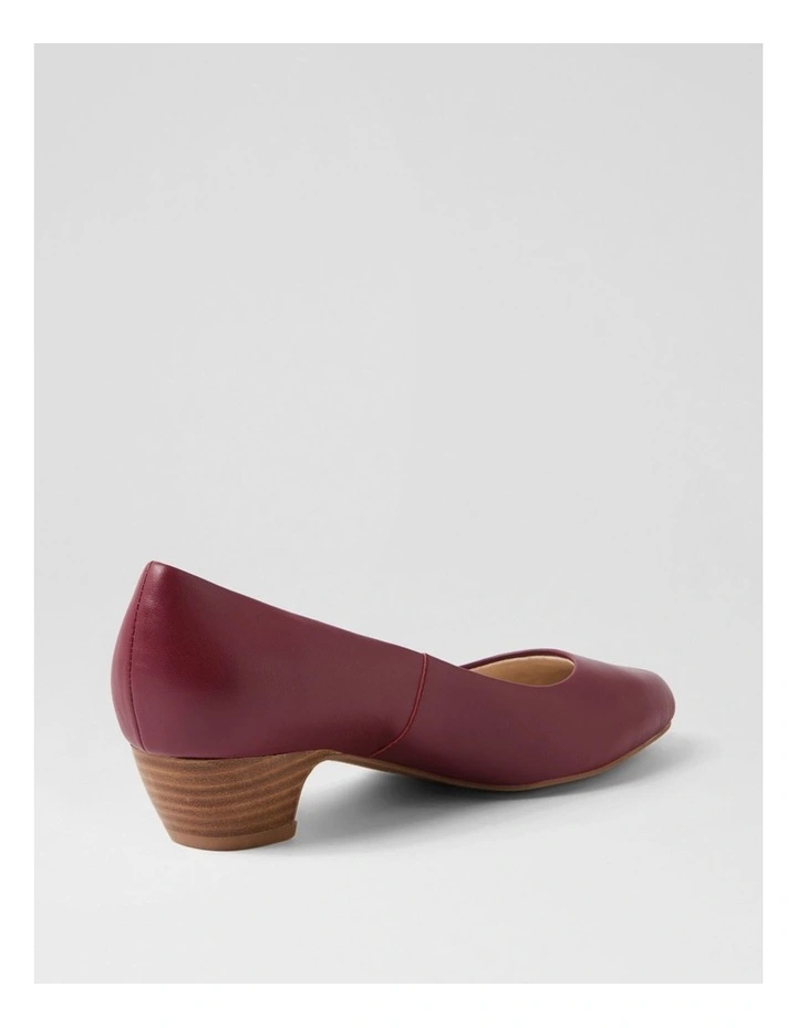 Navya Pomegranate Leather Heels image 3