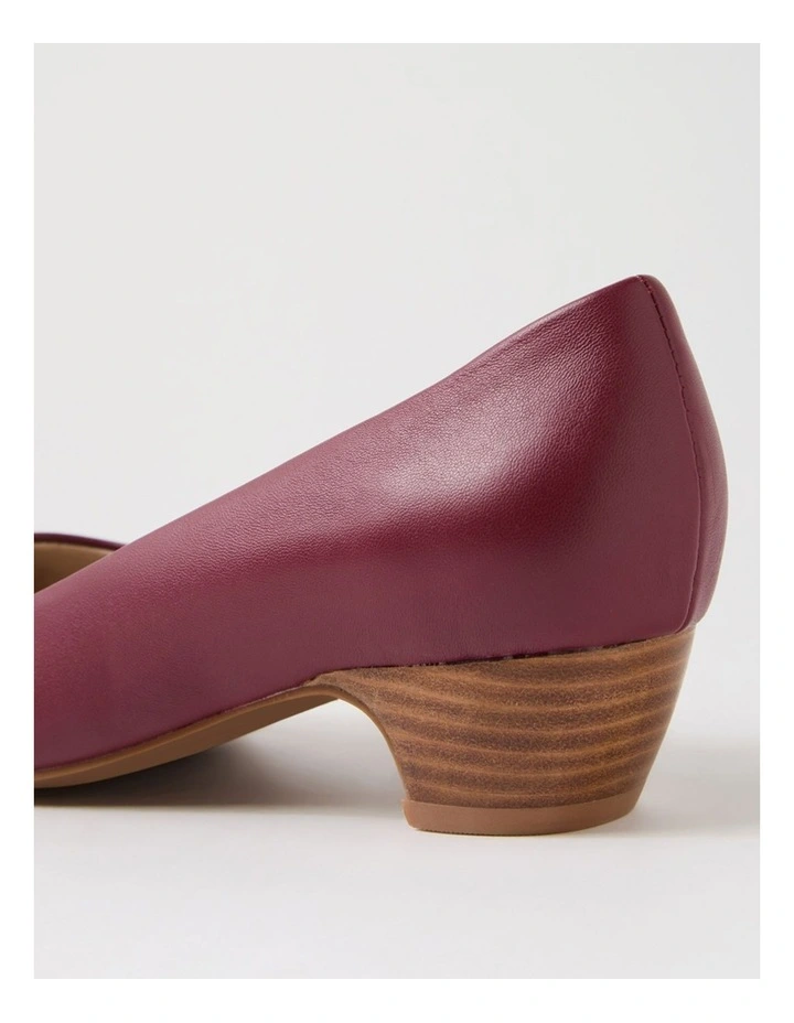 Navya Pomegranate Leather Heels image 5