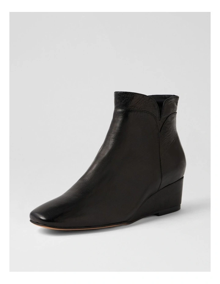 Grande Black Luxe Leather Ankle Boots image 2