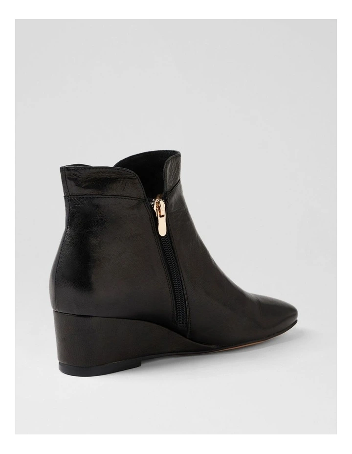 Grande Black Luxe Leather Ankle Boots image 3