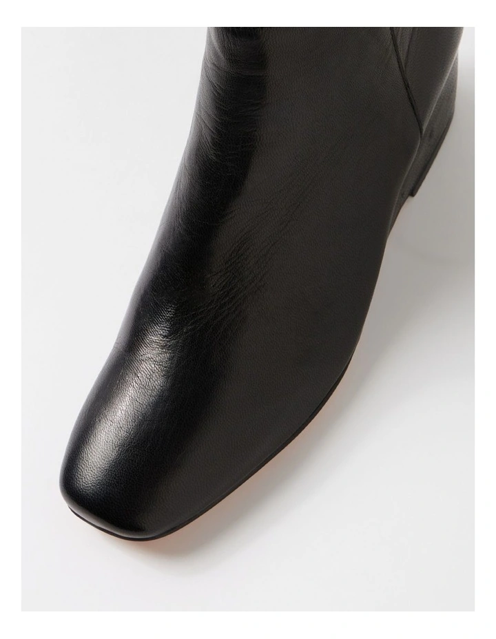 Grande Black Luxe Leather Ankle Boots image 4