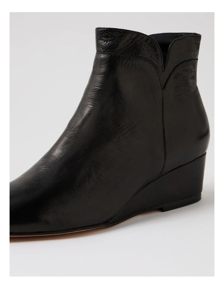 Grande Black Luxe Leather Ankle Boots image 5