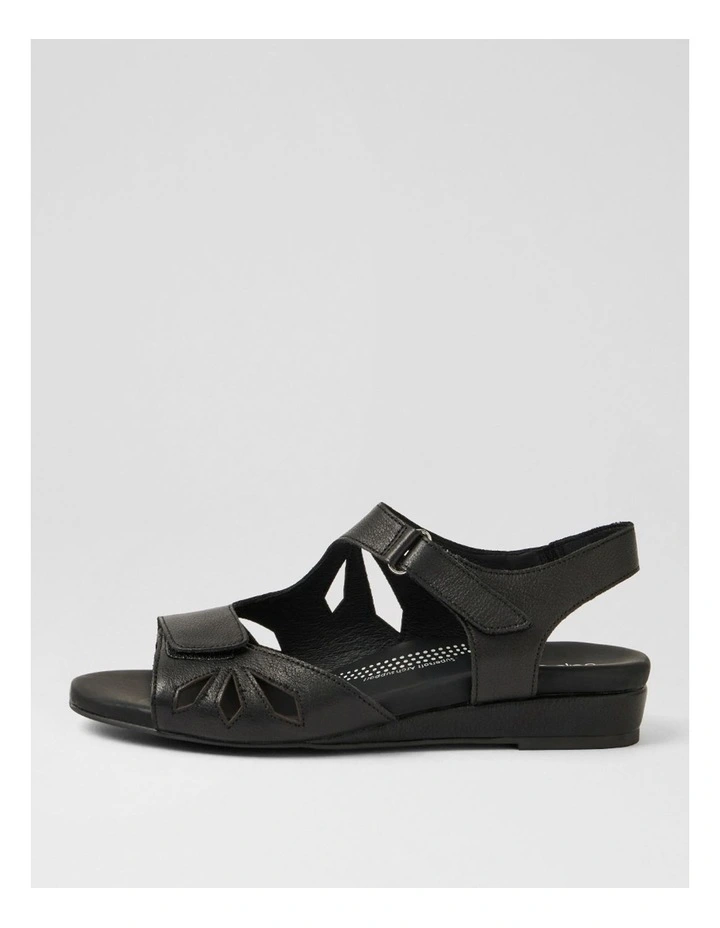 Jacalyn Black Leather Sandals image 1