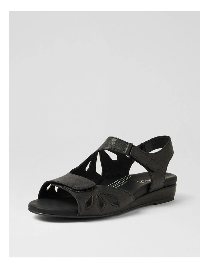 Jacalyn Black Leather Sandals image 2