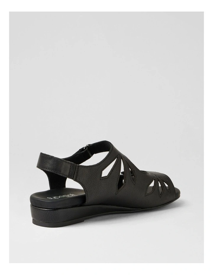 Jacalyn Black Leather Sandals image 3