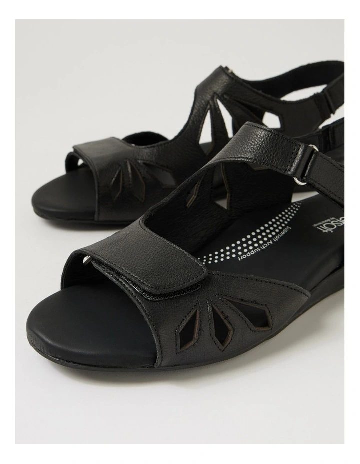 Jacalyn Black Leather Sandals image 5