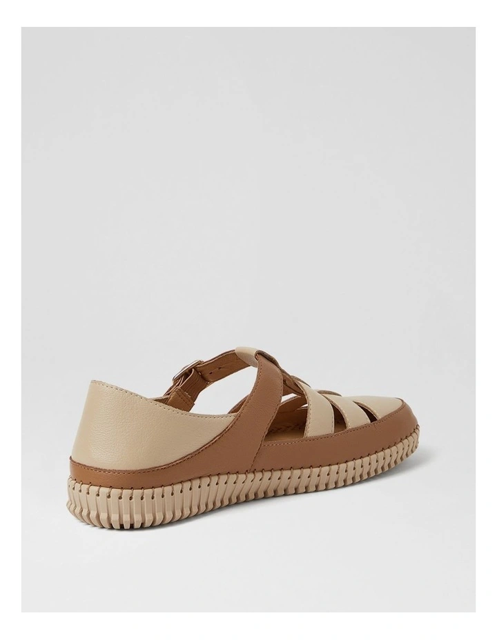 Jolcie Dark Tan Camel Leather Flats image 3