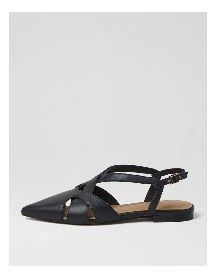 Arella Black Leather Sandals image 1