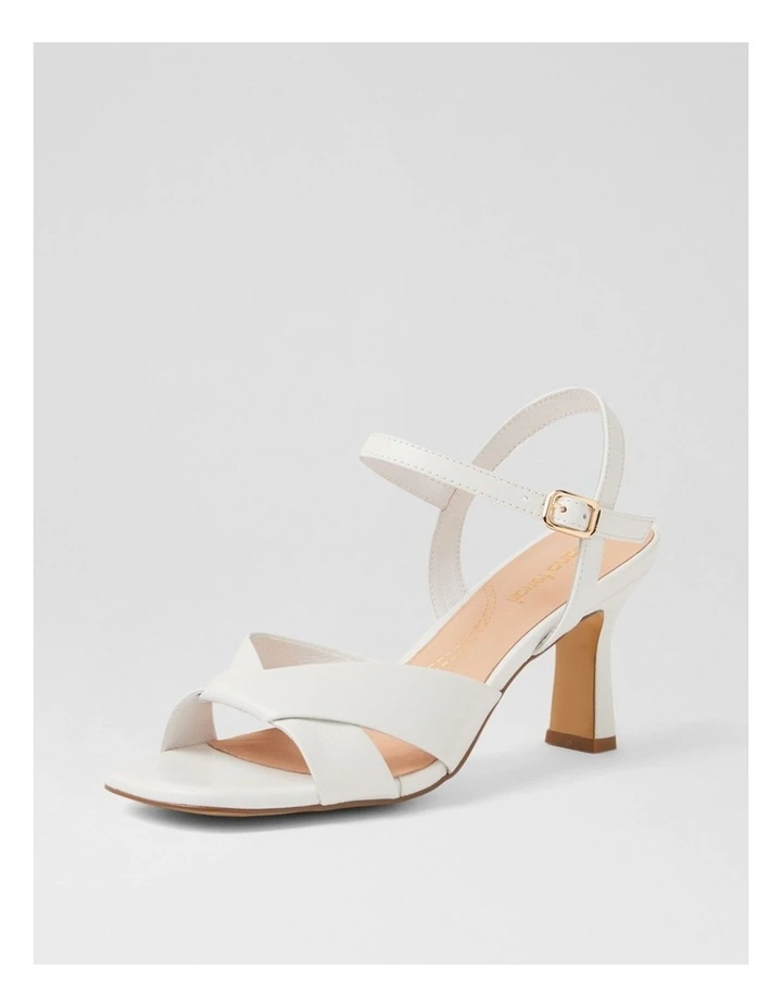 Tinkya White Leather Sandals image 2
