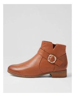 Barleys Dark Rum Leather Ankle Boots