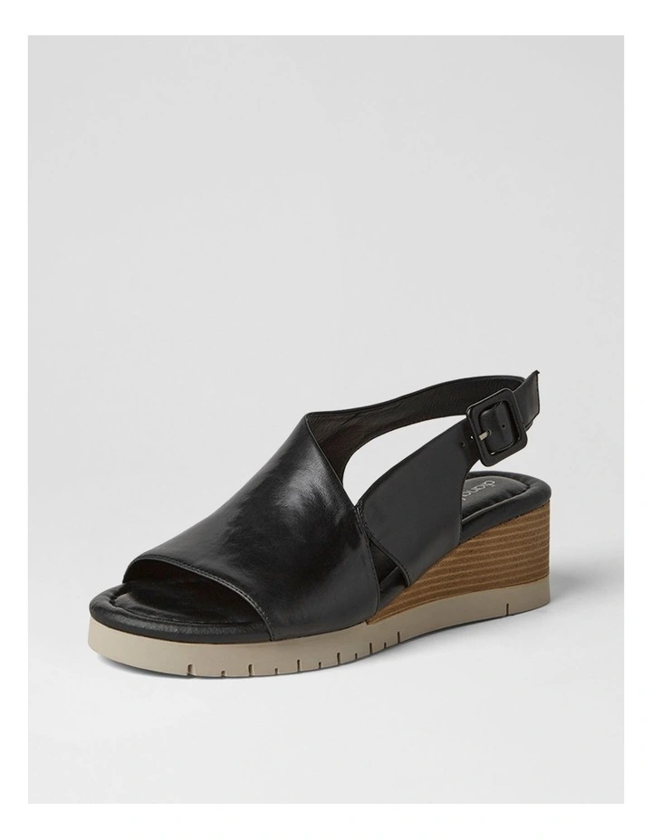 Vinka Black Taupe Leather Sandals image 2
