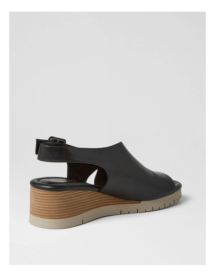 Vinka Black Taupe Leather Sandals image 3