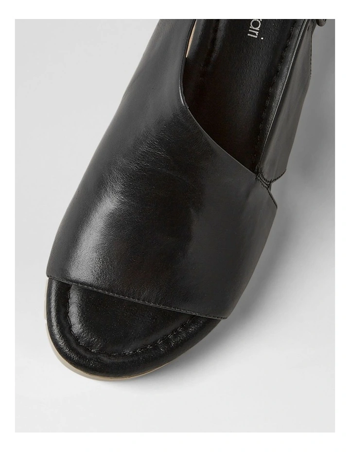 Vinka Black Taupe Leather Sandals image 4